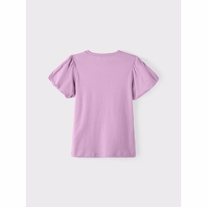 NAME IT Pufærme Top Flora Pink Lavender